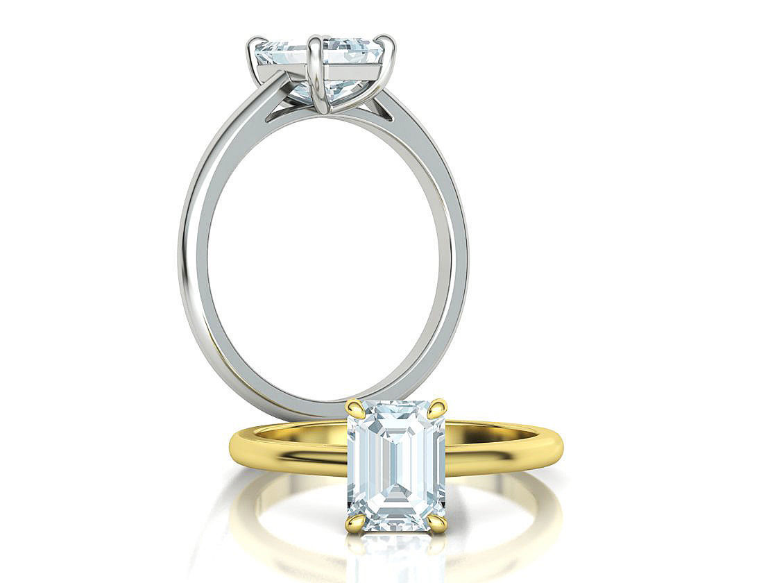 Emerald Solitaire Rings Collection 8x6 stone and 7x5 _38