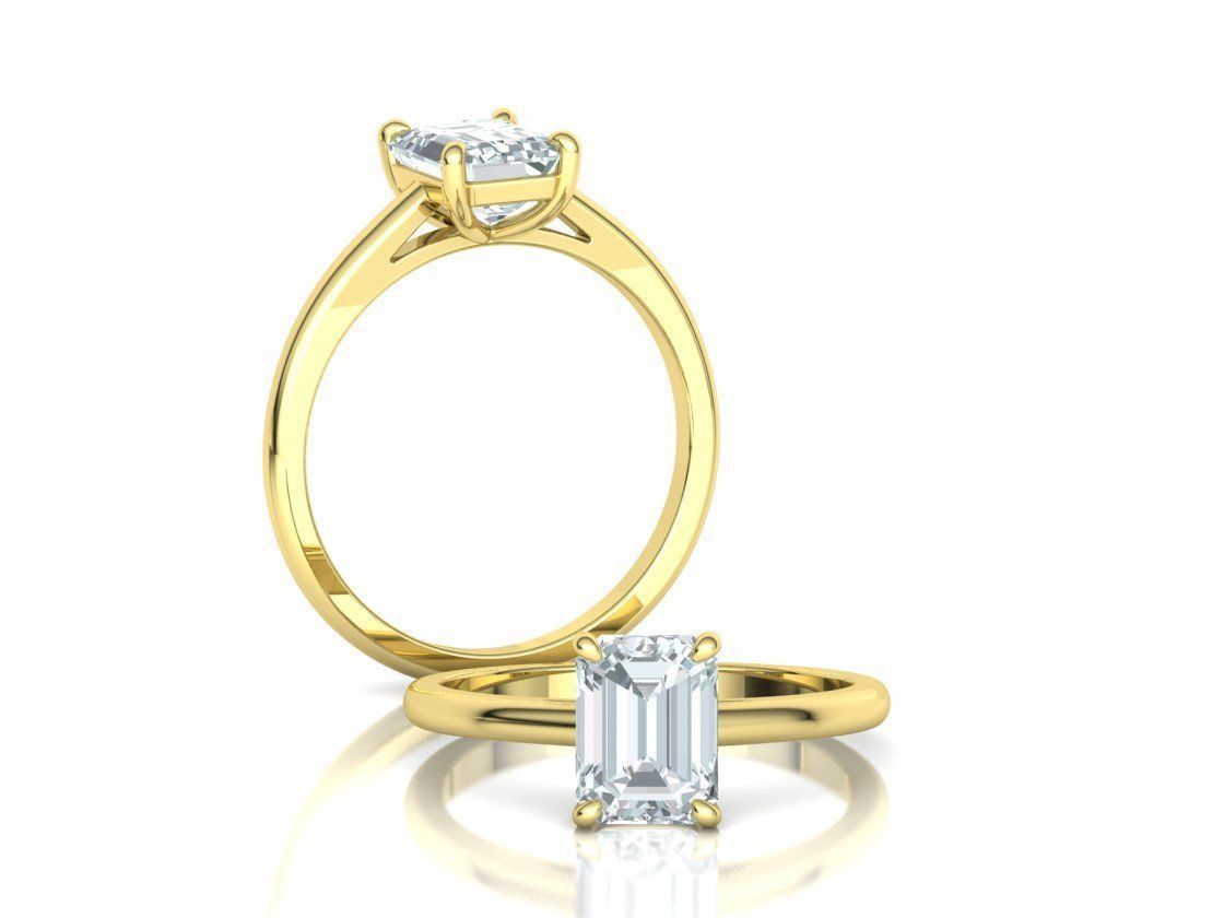 Emerald Solitaire Rings Collection 8x6 stone and 7x5 _9