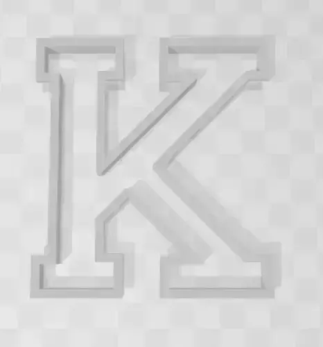3D MODEL CUTTER LETTER K 3D print model