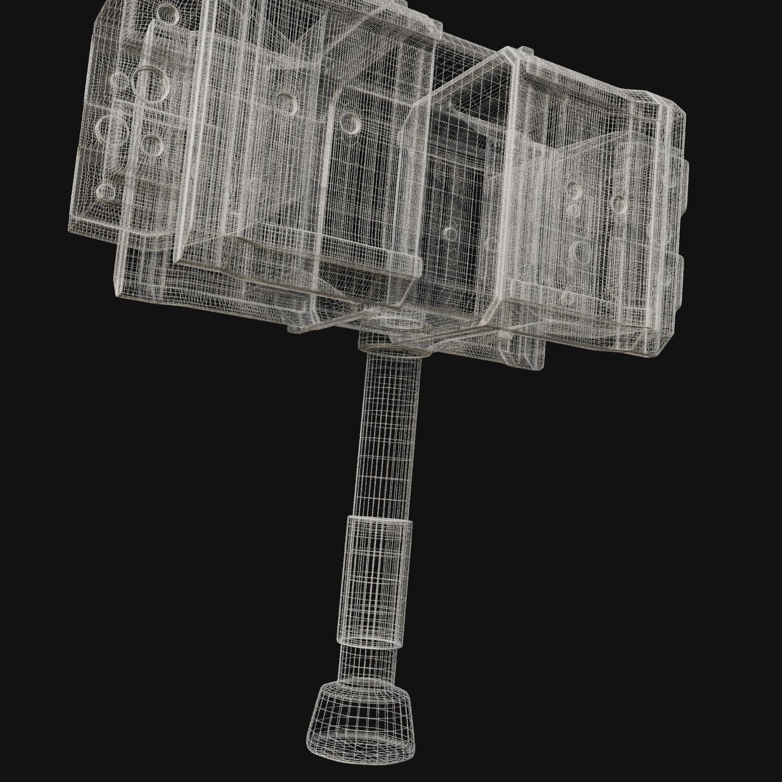 Precision Forging Tool 3D Model of Smithing Hammer 3D model_4