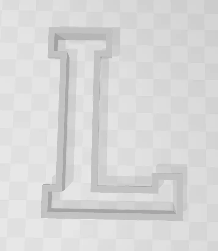 3D MODEL CUTTER LETTER L 3D print model_0