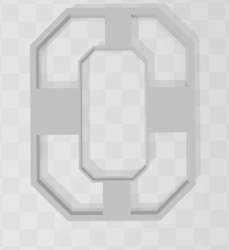 3D MODEL LETTER O 3D print model_0