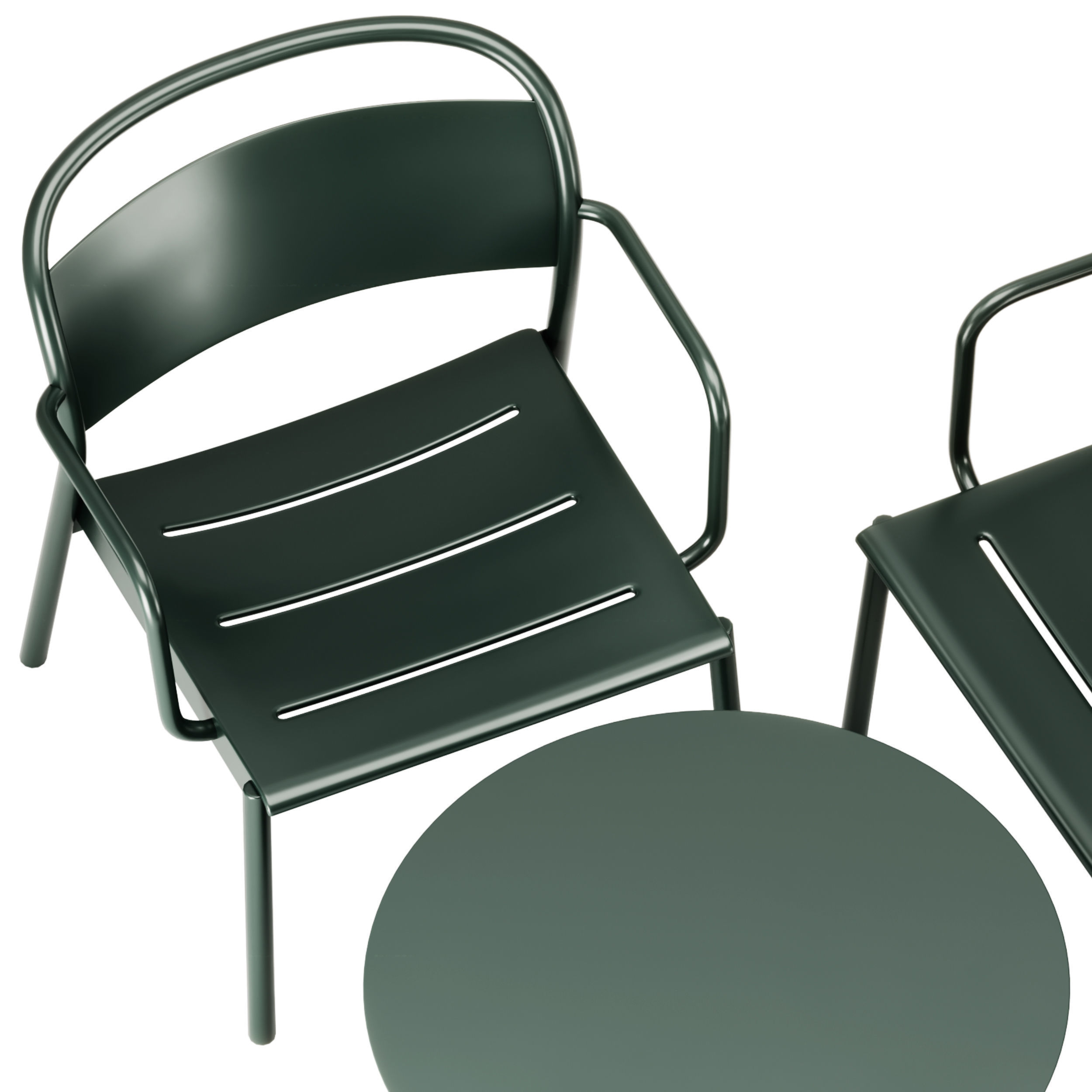 Lounge Armchair and Soft Coffee Table set by Muuto 3D model_4