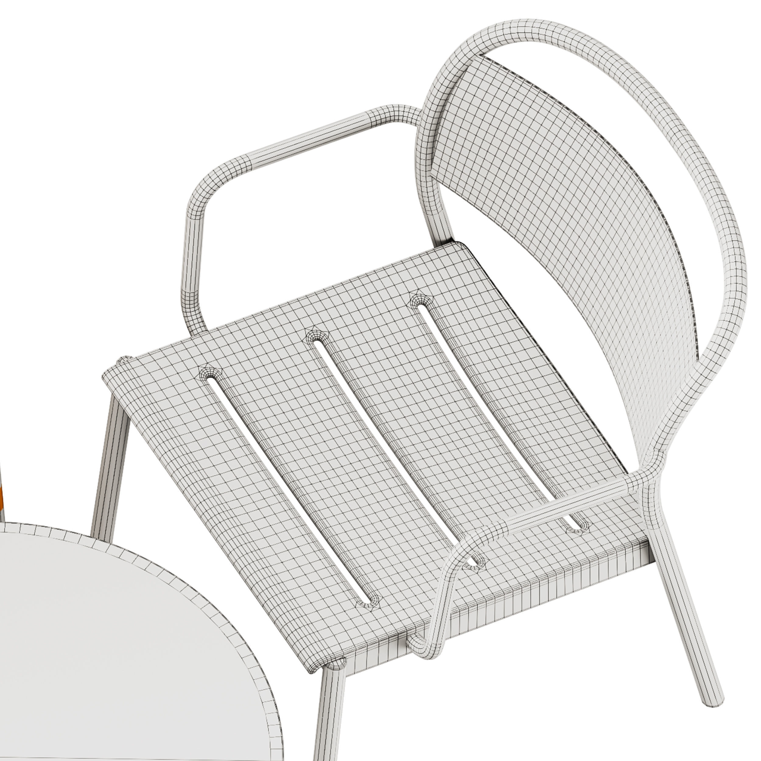 Lounge Armchair and Soft Coffee Table set by Muuto 3D model_6