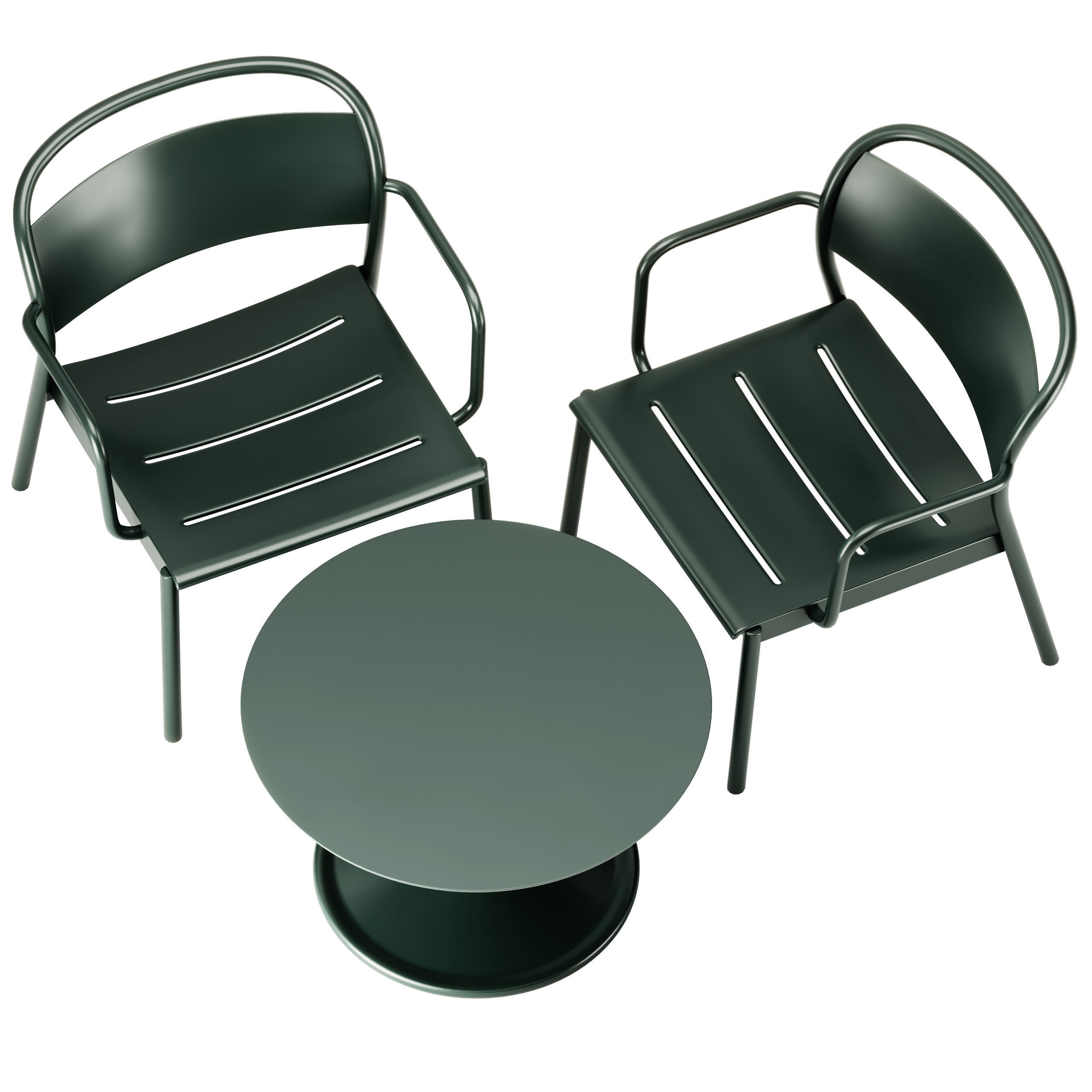 Lounge Armchair and Soft Coffee Table set by Muuto 3D model_2