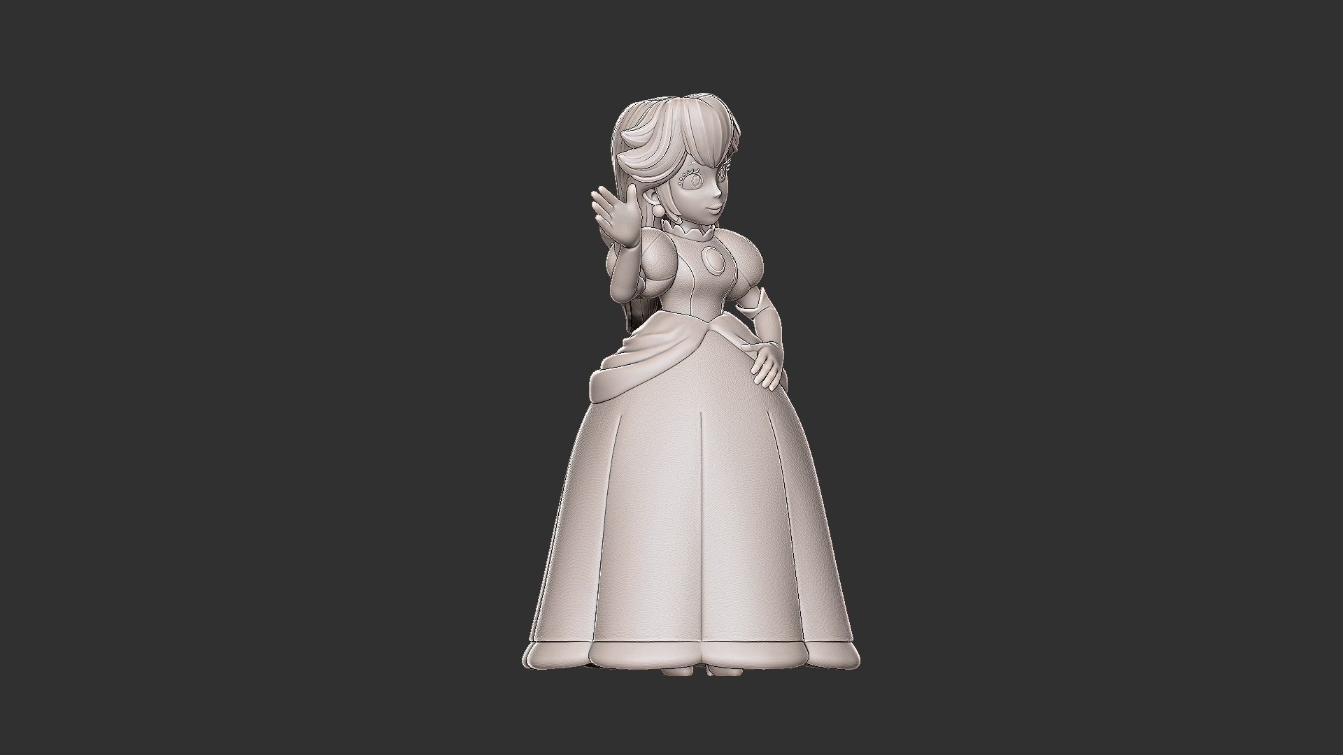 PRINCESS PEACH  3D print model_8