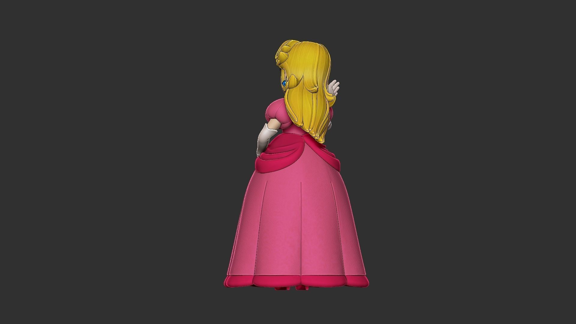 PRINCESS PEACH  3D print model_11
