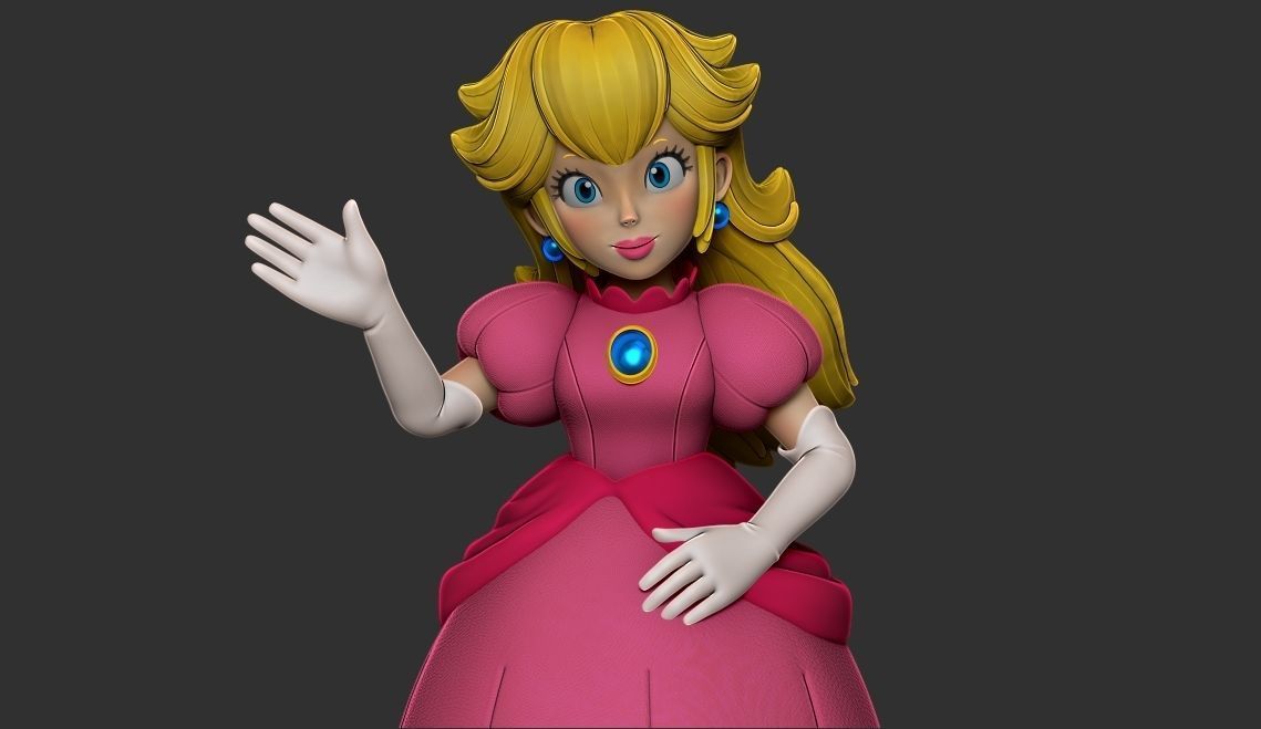 PRINCESS PEACH  3D print model_2