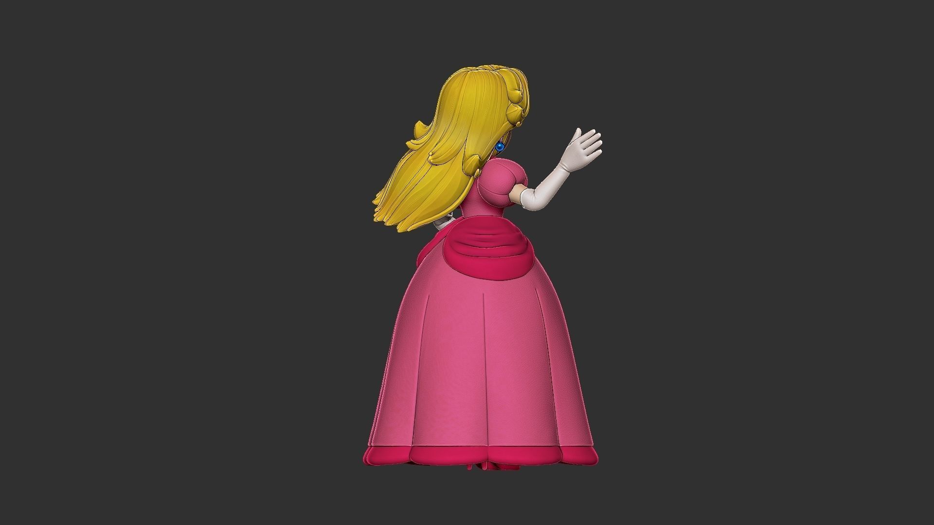 PRINCESS PEACH  3D print model_9