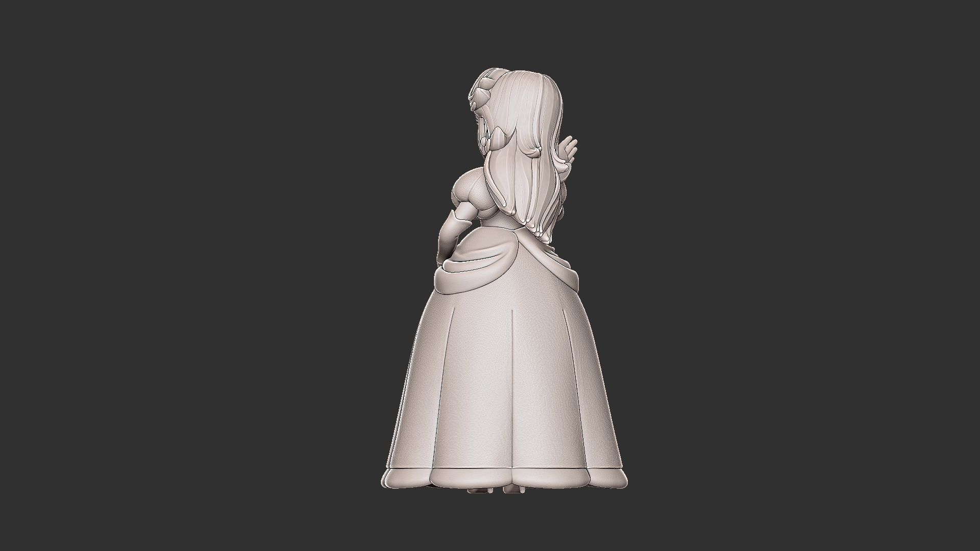 PRINCESS PEACH  3D print model_12