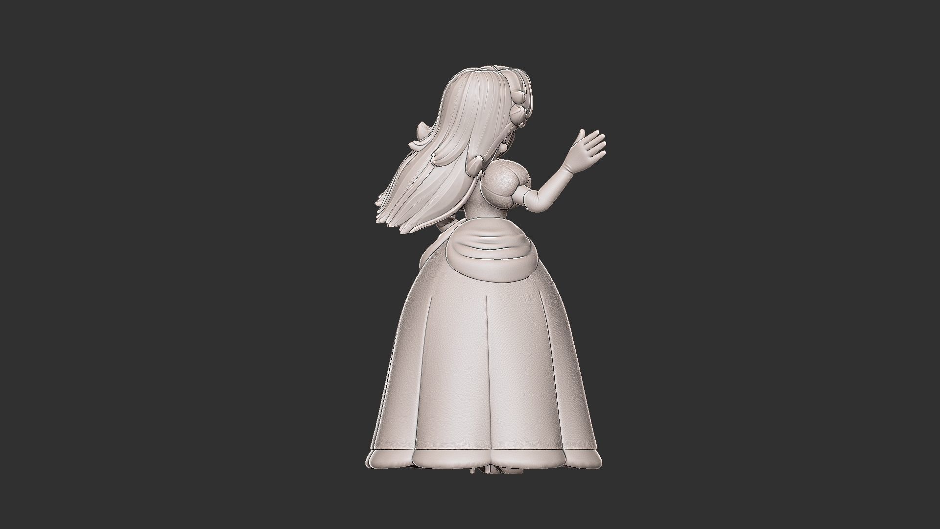 PRINCESS PEACH  3D print model_10