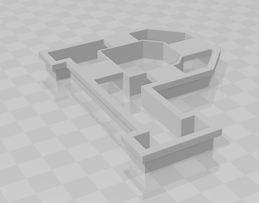 3D MODEL CUTTER LETTER P 3D print model_3