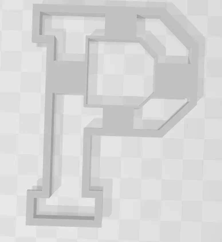 3D MODEL CUTTER LETTER P 3D print model_0