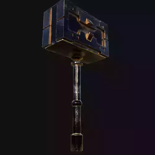 Fence Post Installation Made Easy 3D Model of Maul Hammer