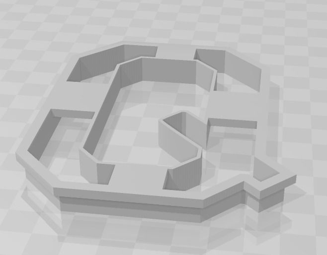 3D MODEL CUTTER LETTER Q 3D print model_1