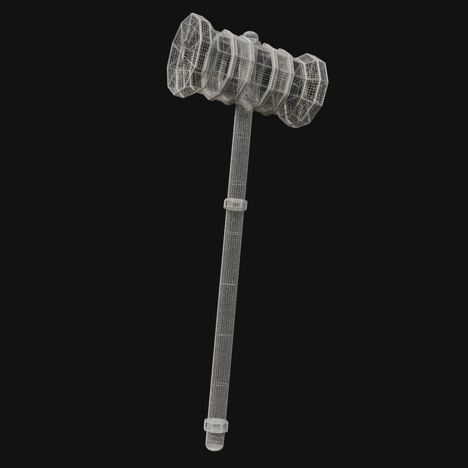 Precision in Stonemasonry 3D Model of Stonemasons Hammer 3D model_3