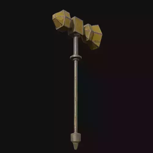 Traditional Craftsmanship 3D Model of Blacksmith Hammer