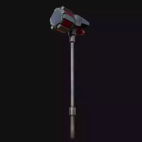 Geologists Essential Tool 3D Model of Rock Hammer