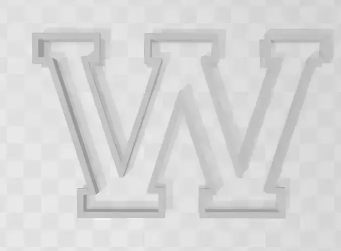 3D MODEL CUTTER LETTER W