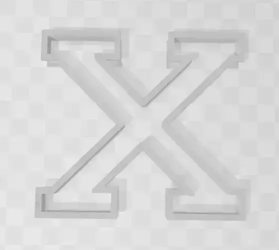 3D MODEL CUTTER LETTER X
