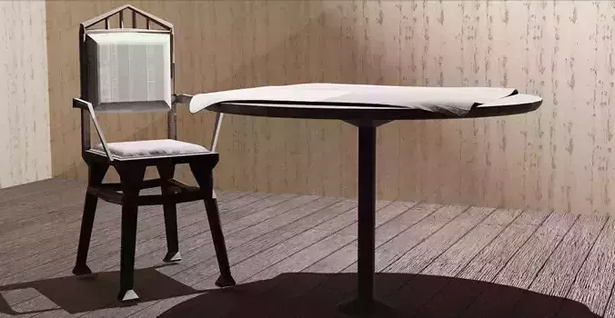  This is a simple suitable table and chair model