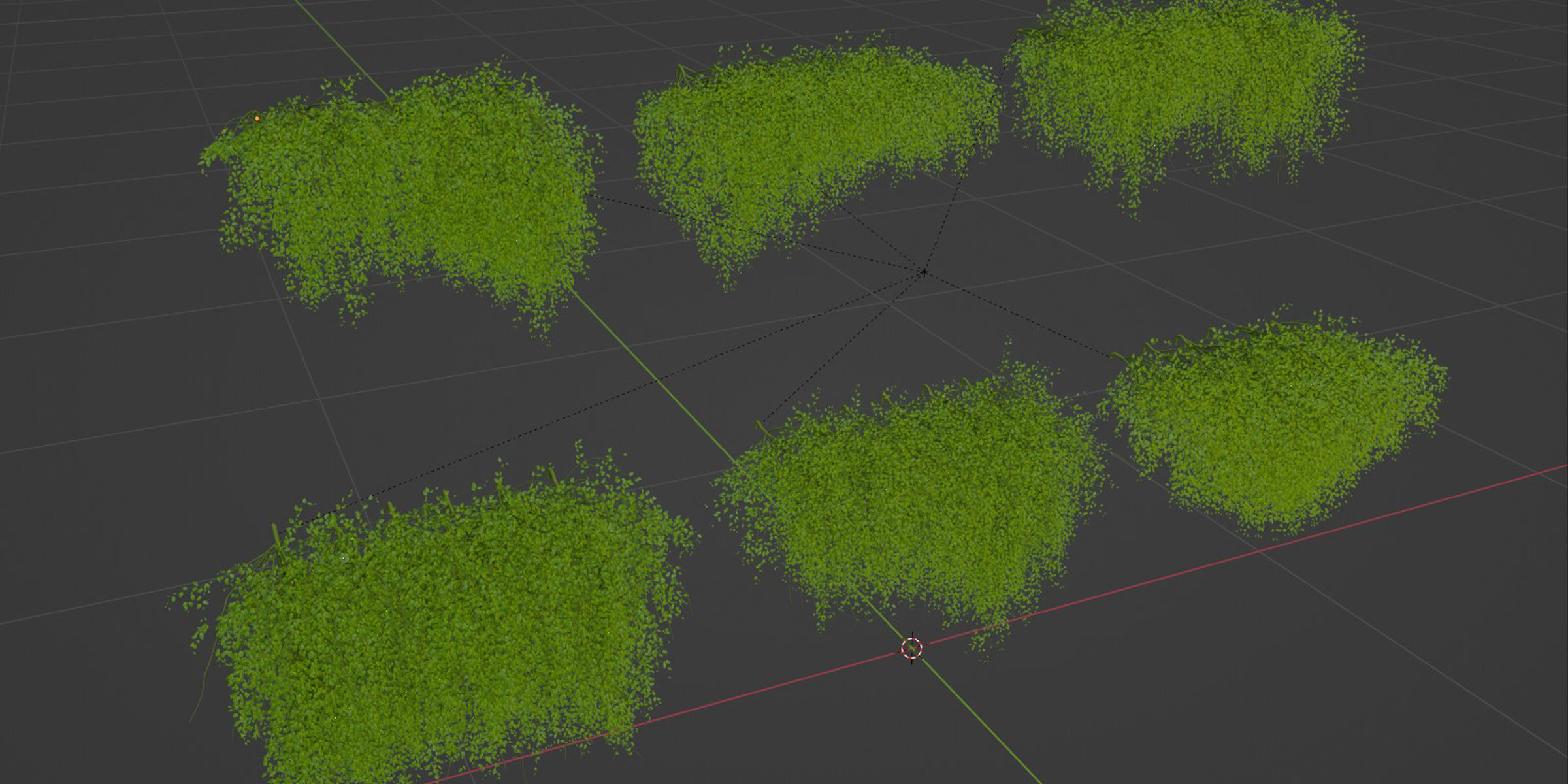 Hanging Wall Creeper Plants collection vol 225-Blender 3D model_9