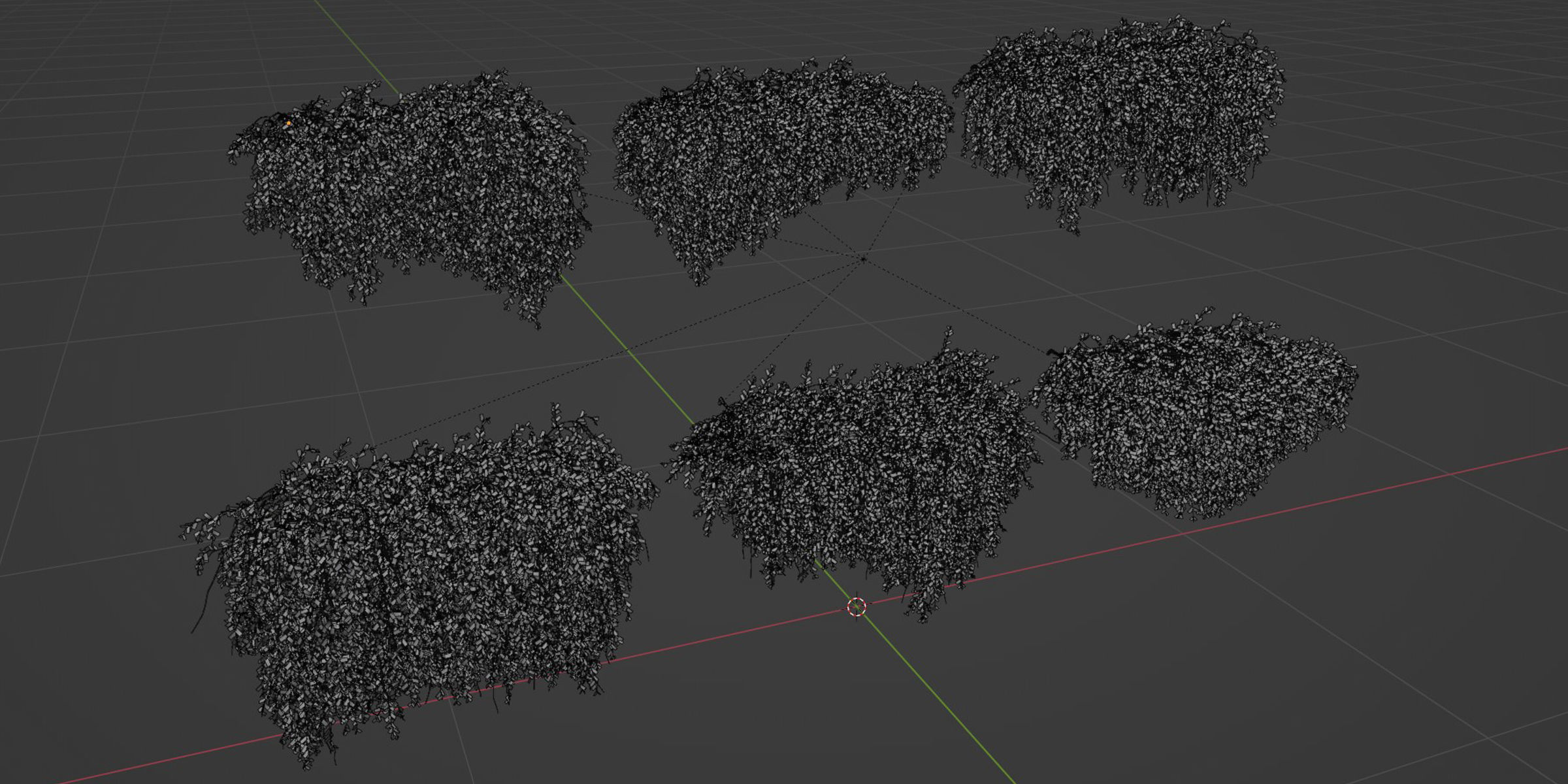 Hanging Wall Creeper Plants collection vol 225-Blender 3D model_8