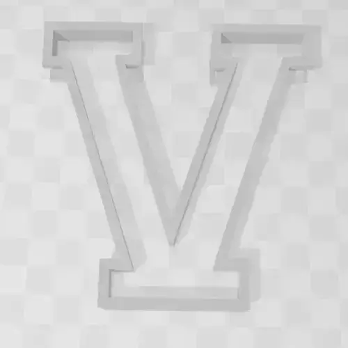 3D MODEL CUTTER LETTER V