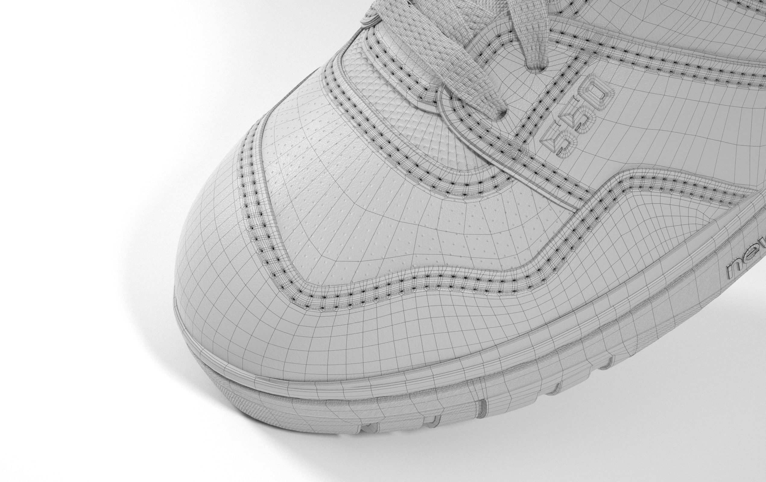 New Balance 550 Aime Leon Dore Natural Green Shoe 3D model CGTrader