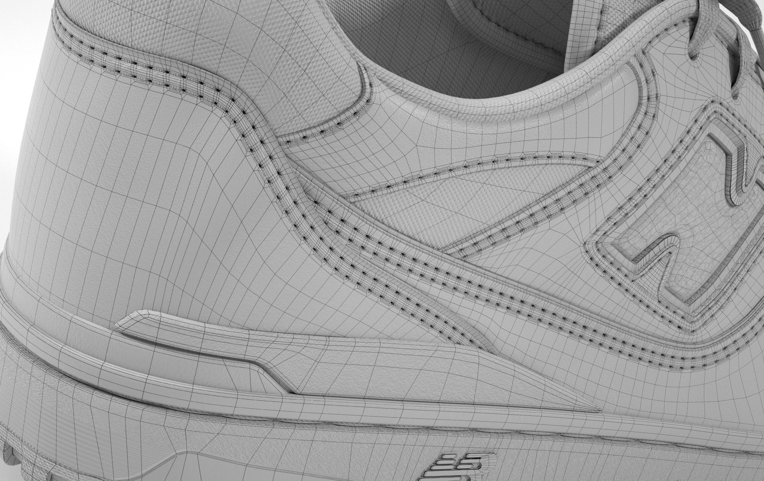 New Balance 550 Aime Leon Dore Natural Green Shoe 3D model CGTrader