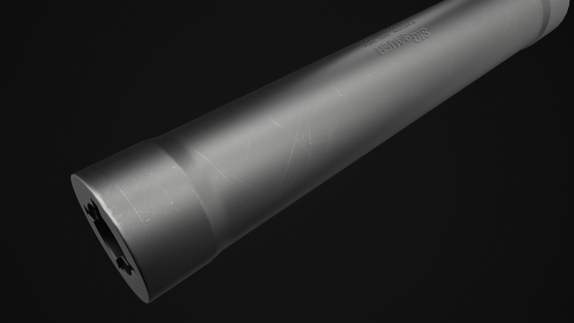 Sig Sauer SRD22X Suppressor Low-poly 3D model_7