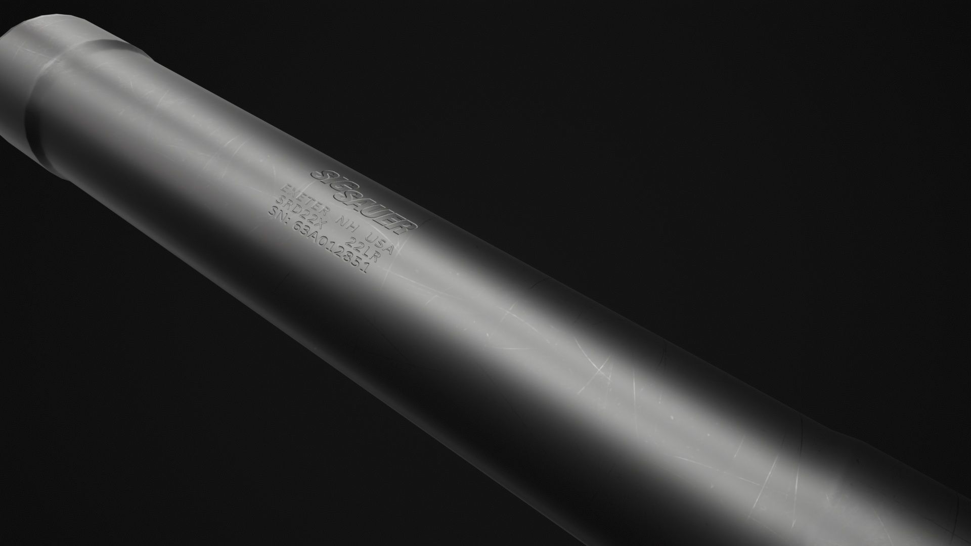 Sig Sauer SRD22X Suppressor Low-poly 3D model_5