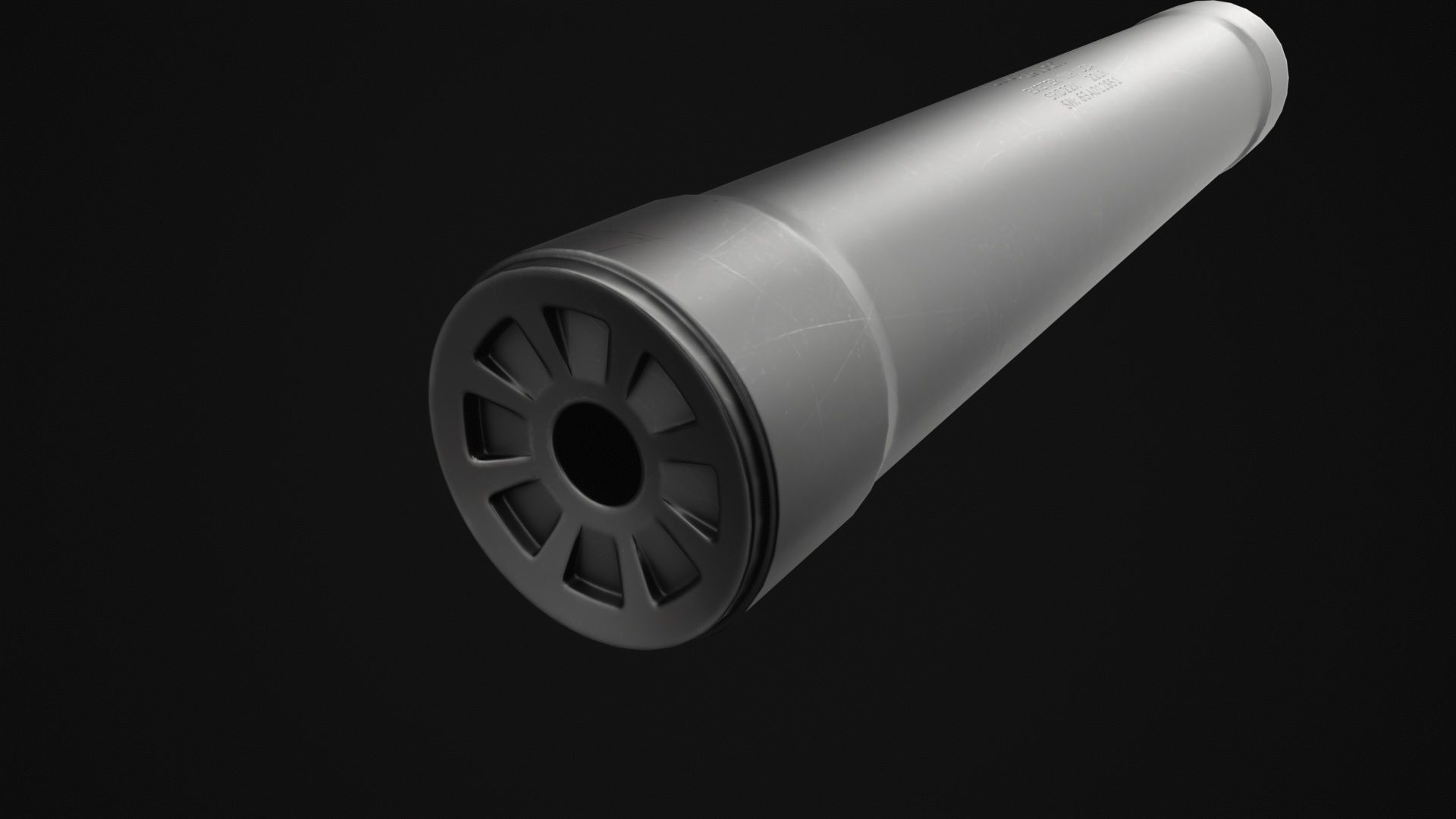 Sig Sauer SRD22X Suppressor Low-poly 3D model_4