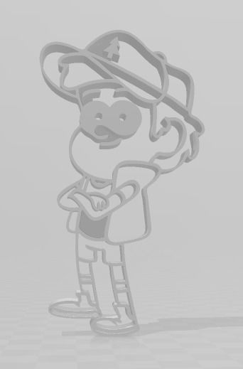 3D MODEL CUTTER COOKIE DIPPER GRAVITY FALLS  3D print model_3