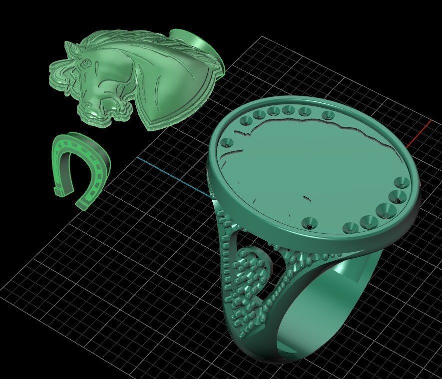 Ring Horse 17 3D print model_10