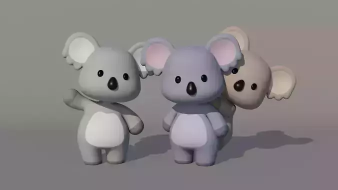 Rigged Cartoon Koala