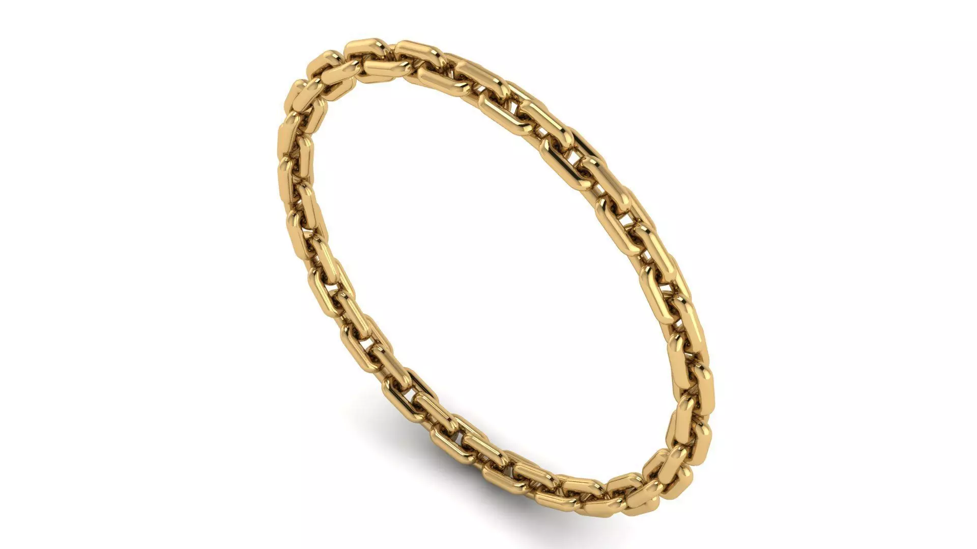 Gold Parker Chain Fine Ring US SIZES 3D print model