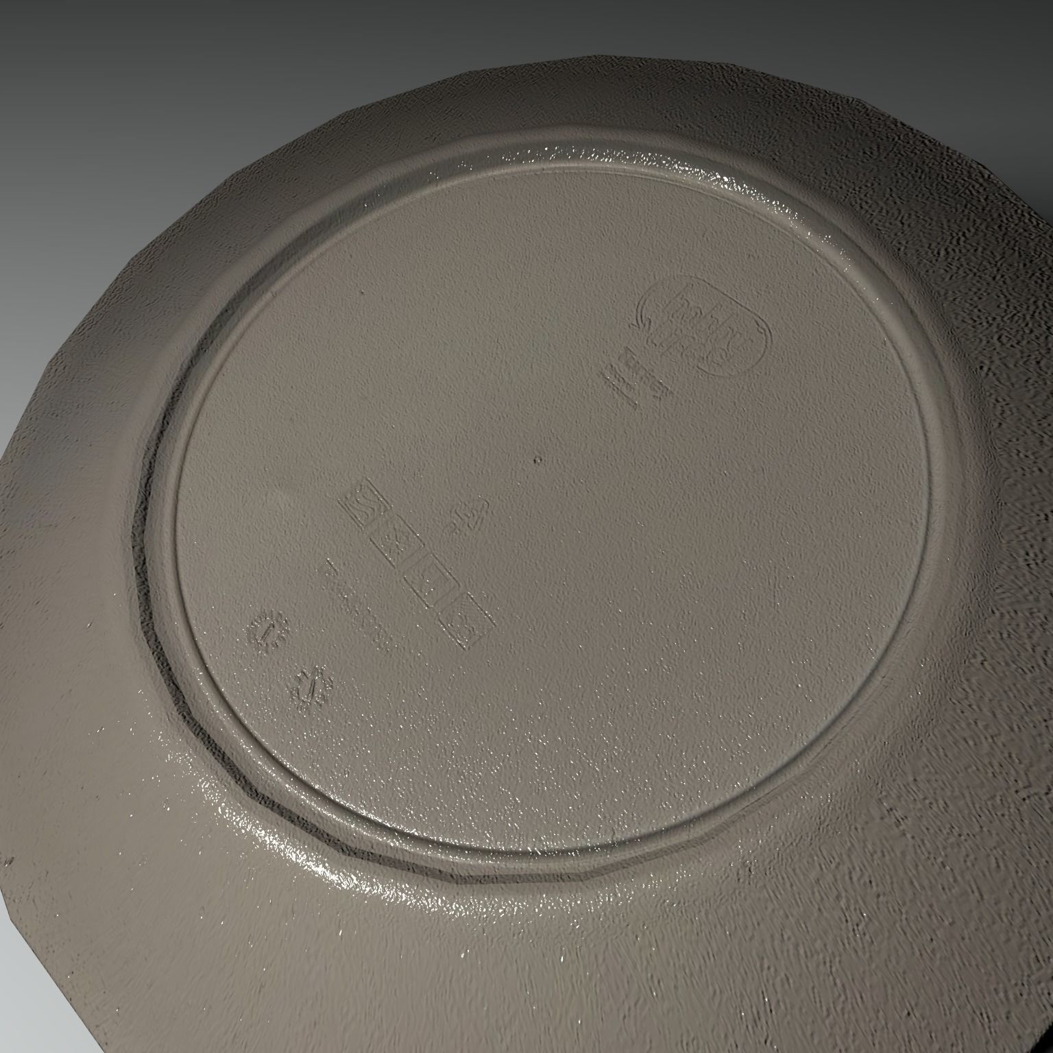 Dirty Plate Kitchenware Low Poly Low-poly 3D model_8