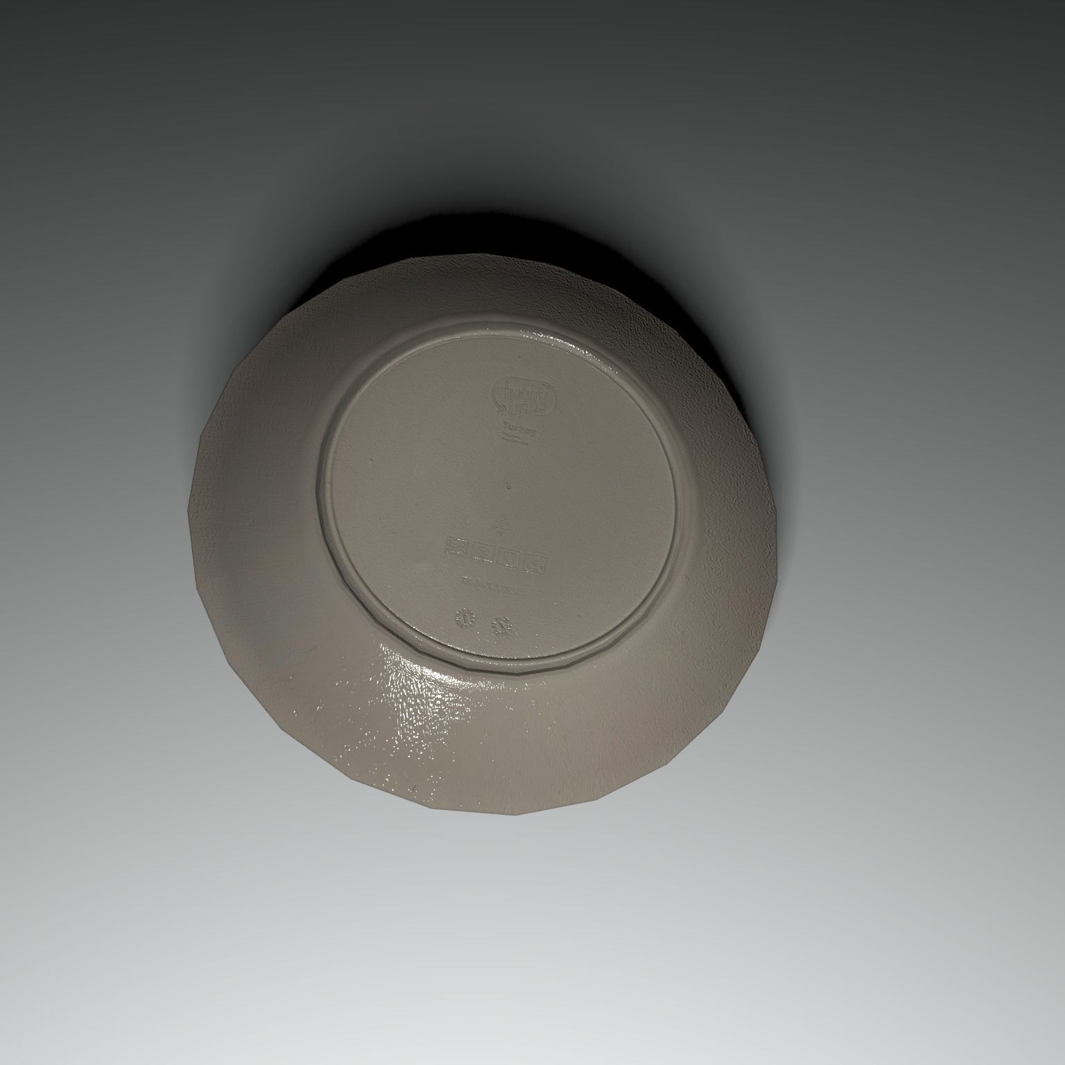 Dirty Plate Kitchenware Low Poly Low-poly 3D model_7