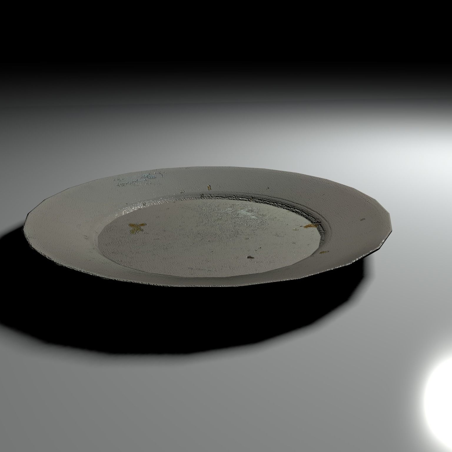 Dirty Plate Kitchenware Low Poly Low-poly 3D model_5