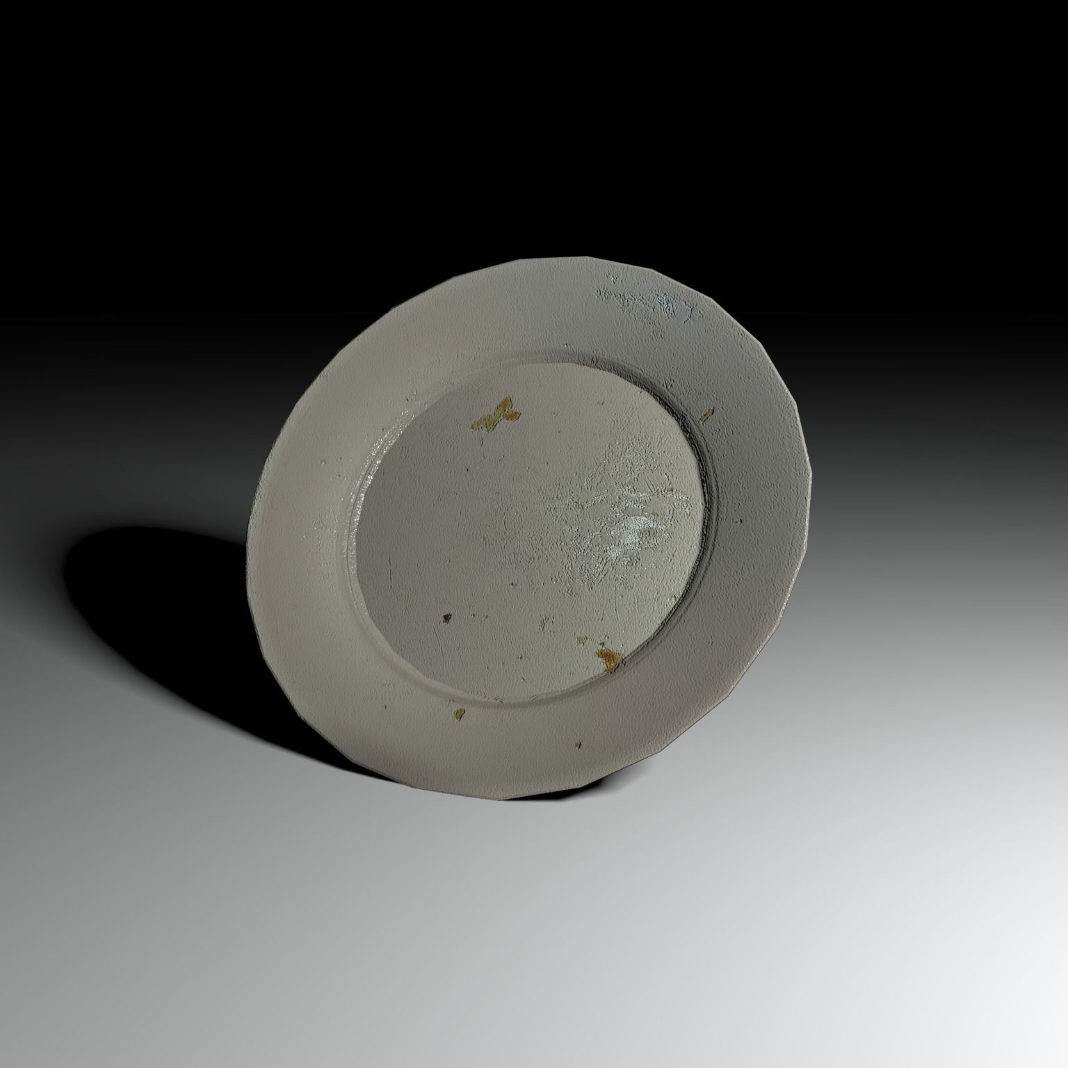 Dirty Plate Kitchenware Low Poly Low-poly 3D model_6