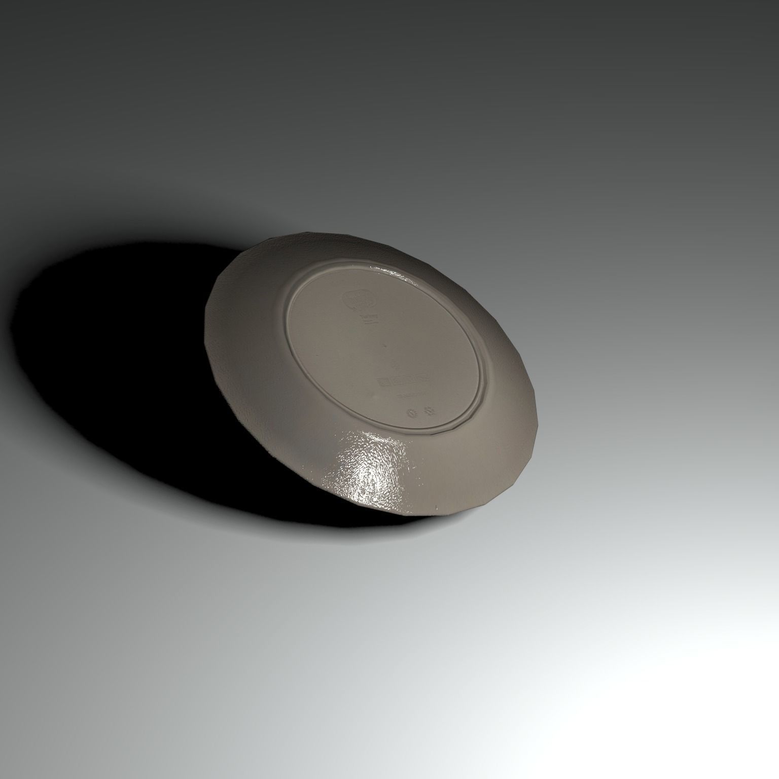 Dirty Plate Kitchenware Low Poly Low-poly 3D model_9