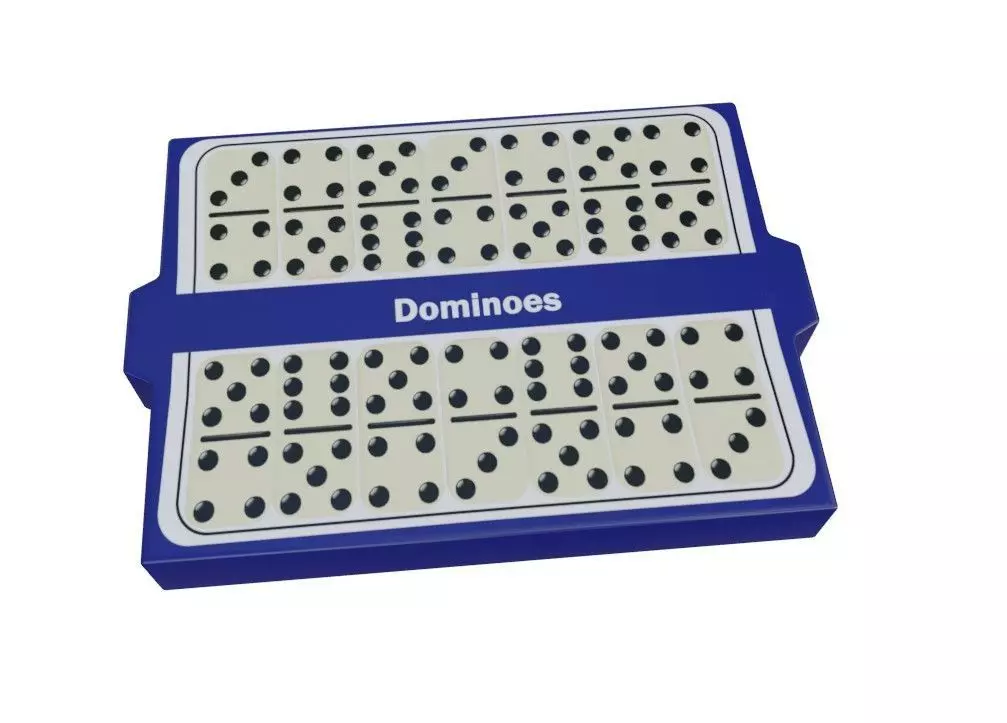 Dominoes Set Low-poly 3D model