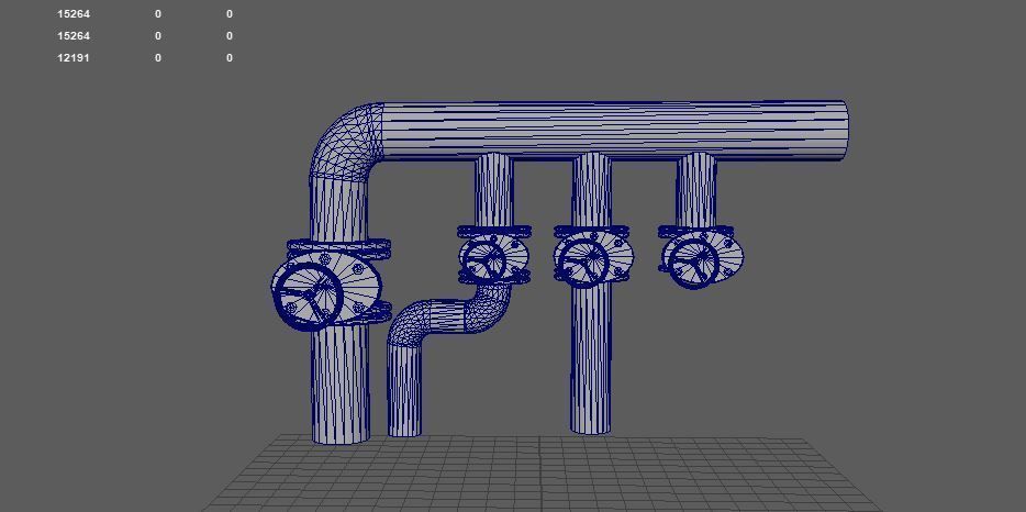 Rusty pipes 3D model_4