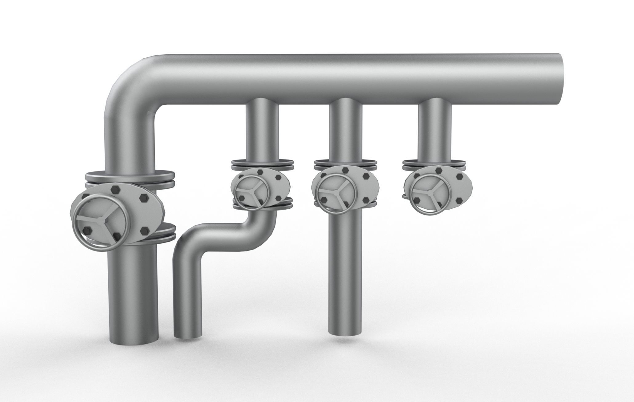 Rusty pipes 3D model_8