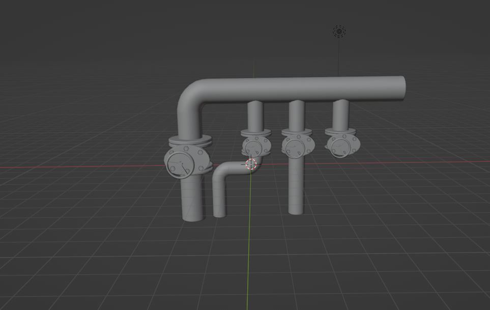 Rusty pipes 3D model_5