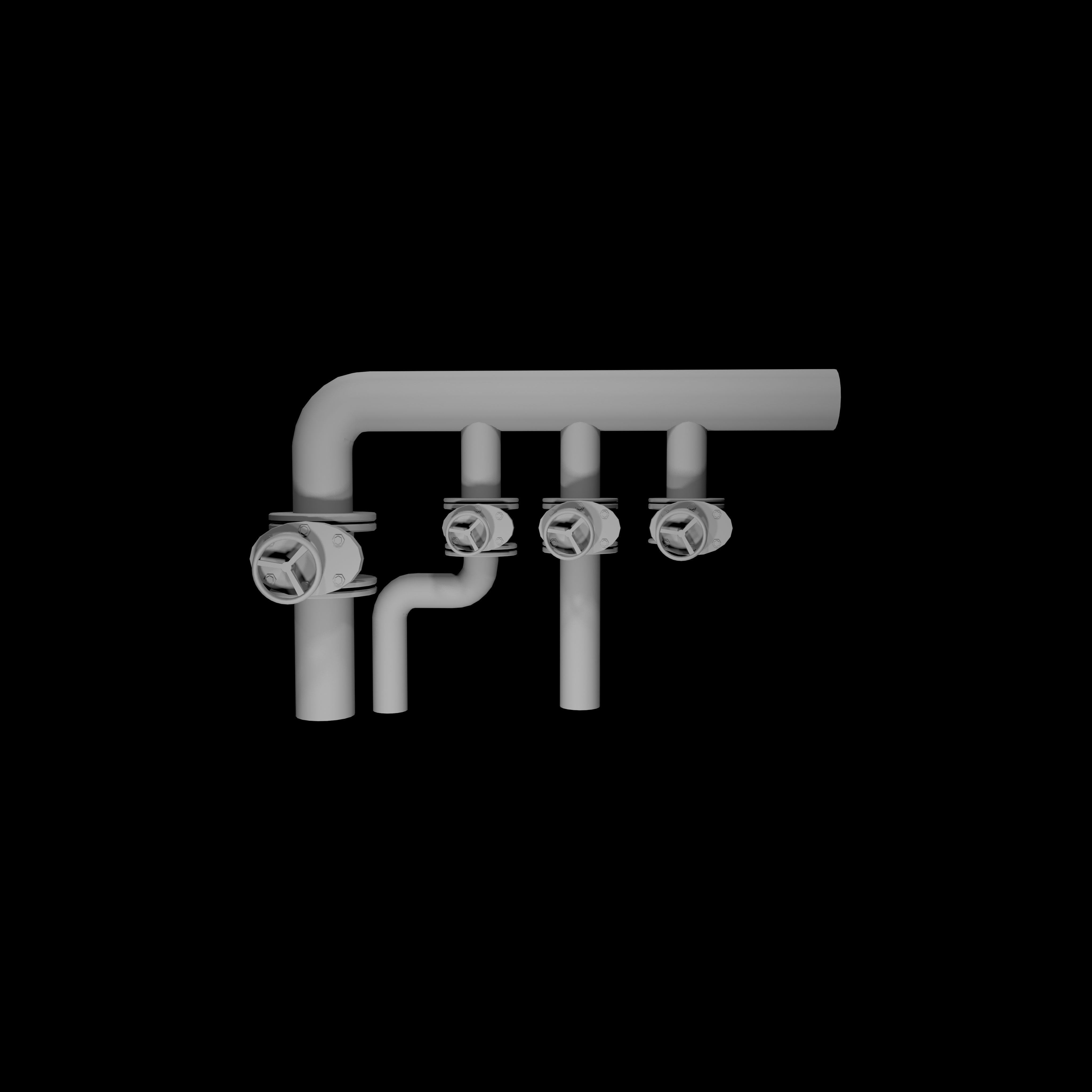 Rusty pipes 3D model_11