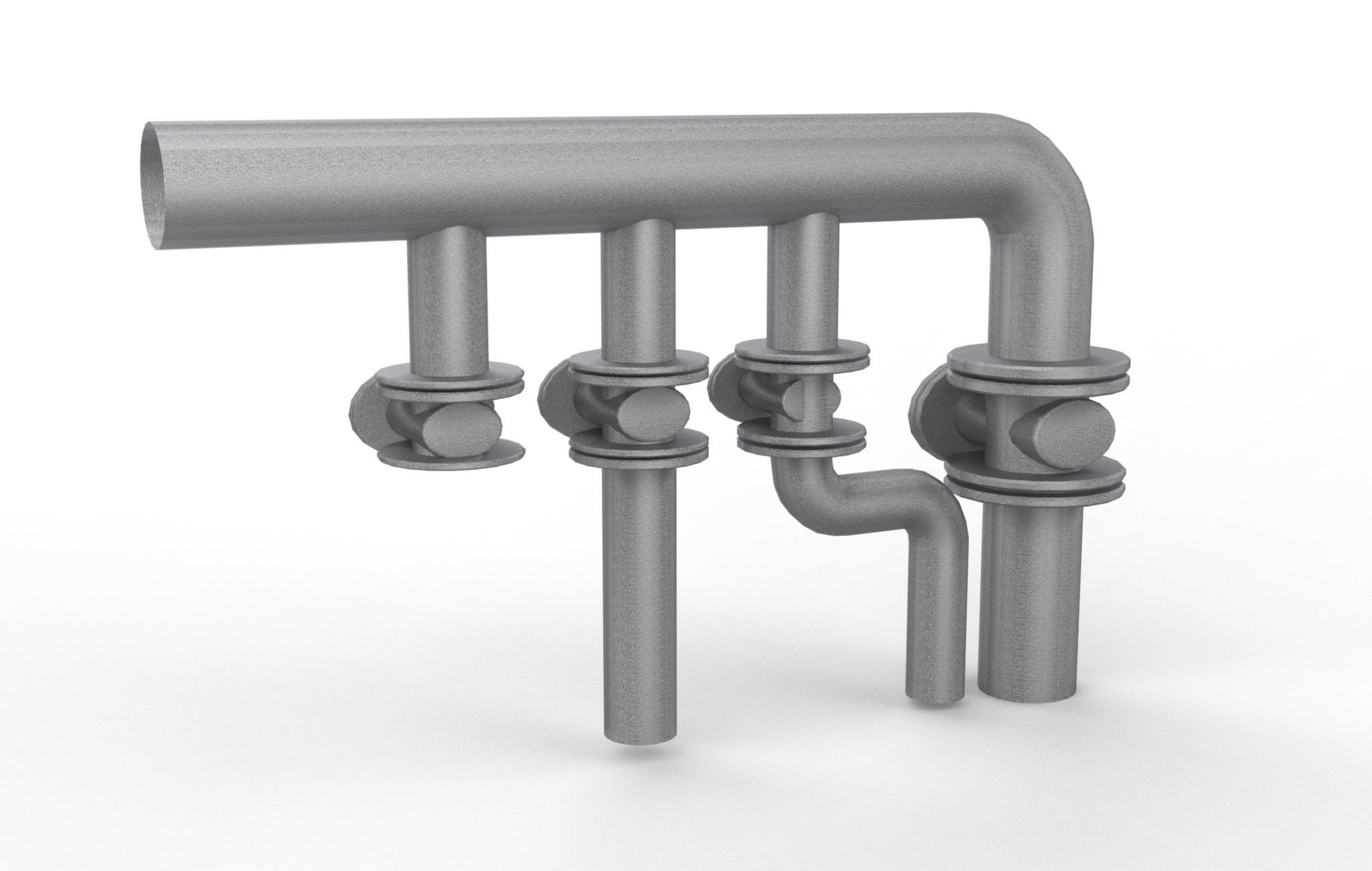 Rusty pipes 3D model_7