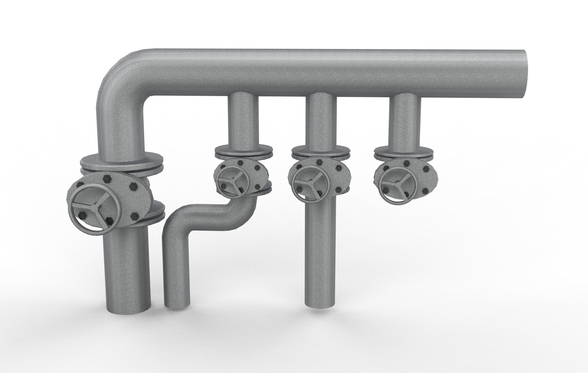 Rusty pipes 3D model_6