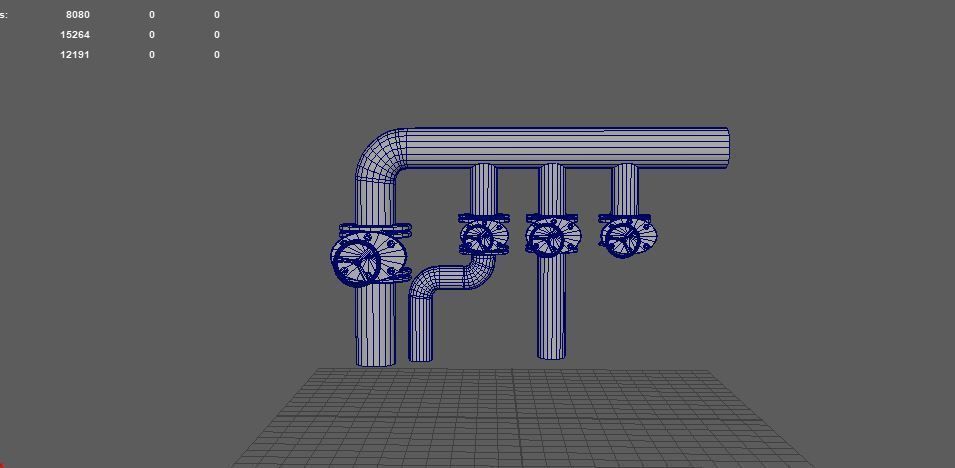 Rusty pipes 3D model_3